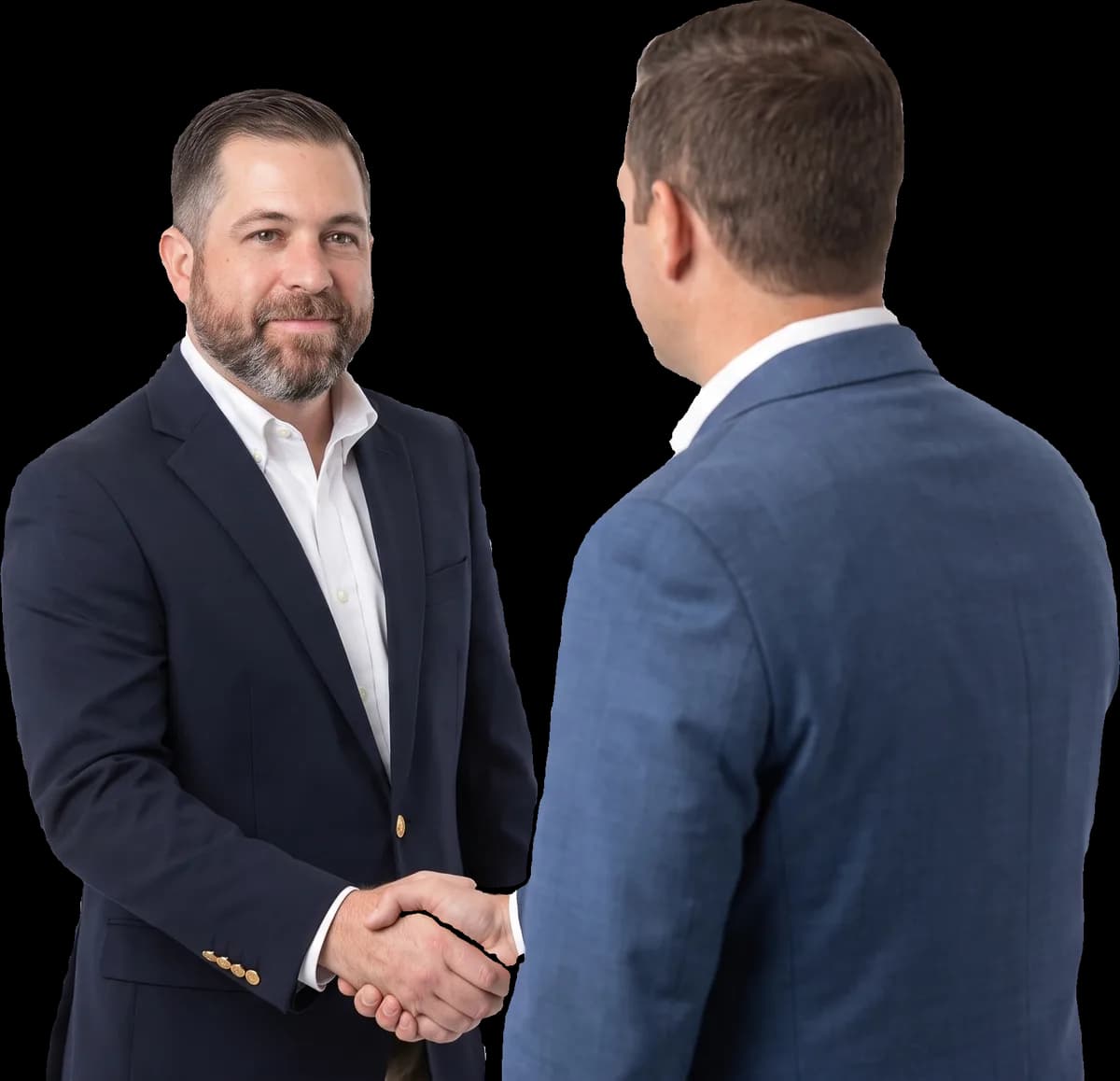 Evan O’Brien speaking with a client